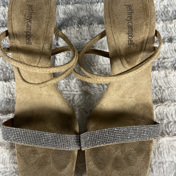 Jeffery Campbell Acetate Rhinestone Wedge Size 9 NEW - Picture 2 of 8